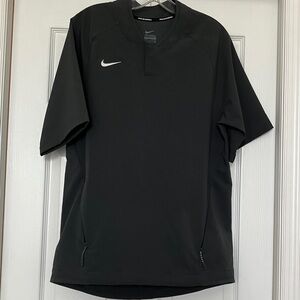 Nike Men's Dark Gray Short Sleeve Batting Practice Jacket